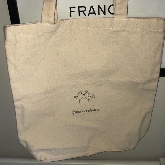 Forever & always linen tote bag - Picture 1 of 3